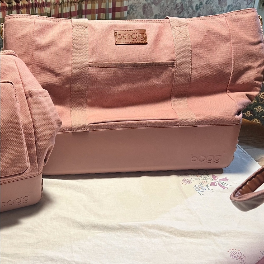 Bogg Canvas large boat bag and Weekender bag in blush Boat bag is new with tags